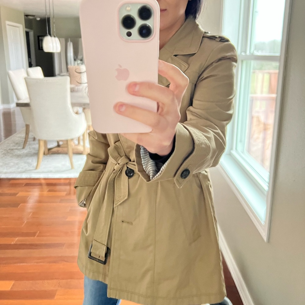 Banana Republic Trench | Color: Tan/Cream | Size: Medium Petite
